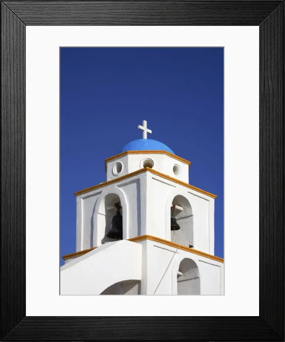 Framed Print : Colourful Church, Oia, Santorini, Greece Framed Print : Colourful Church, Oia, Santorini, Greece
