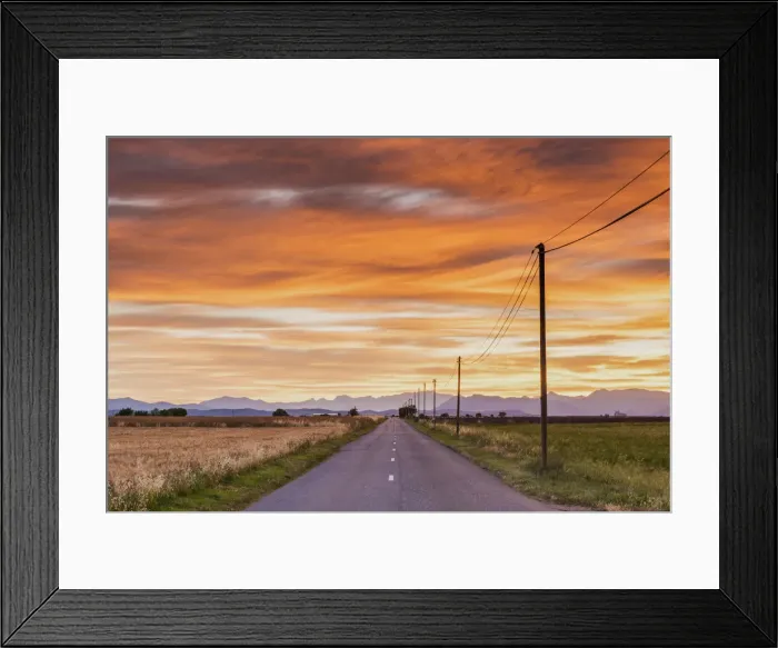 Framed Print : Road at Sunrise, Provence, France Framed Print : Road at Sunrise, Provence, France