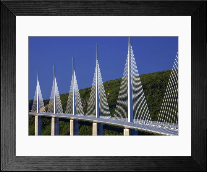Framed Print : Millau Viaduct over the Tarn River valley, Millau, France Framed Print : Millau Viaduct over the Tarn River valley, Millau, France