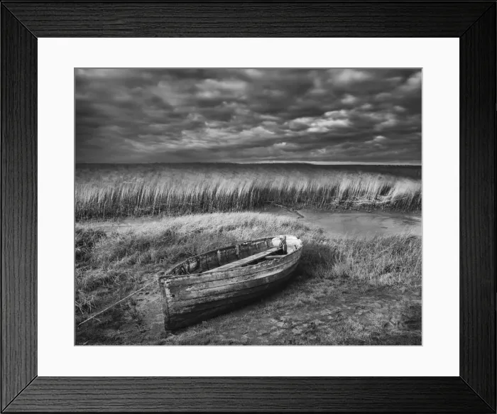 Framed Print : Waiting for High Tide, Brancaster Staithe, Norfolk, England Framed Print : Waiting for High Tide, Brancaster Staithe, Norfolk, England