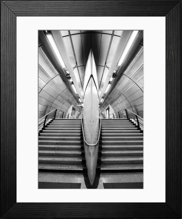 Framed Print : London Underground Station Staircase, London, England Framed Print : London Underground Station Staircase, London, England