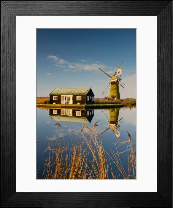 Framed Print : St. Benets Mill & Cottage, Norfolk Broads National Park, Norfolk, England Framed Print : St. Benets Mill & Cottage, Norfolk Broads National Park, Norfolk, England