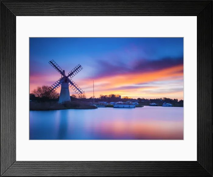 Framed Print : Thurne Mill at Sunrise, Norfolk Broads National Park, Norfolk, England Framed Print : Thurne Mill at Sunrise, Norfolk Broads National Park, Norfolk, England