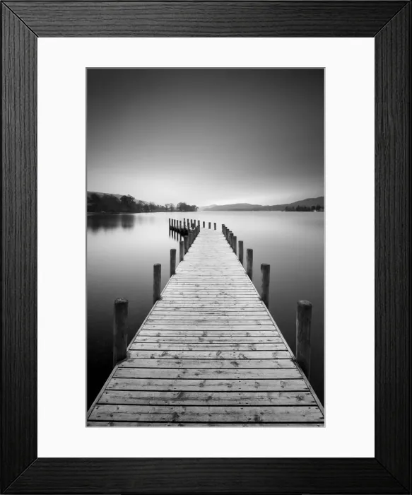Framed Print : Jetty on Coniston Water, Lake District National Park, Cumbria, England Framed Print : Jetty on Coniston Water, Lake District National Park, Cumbria, England