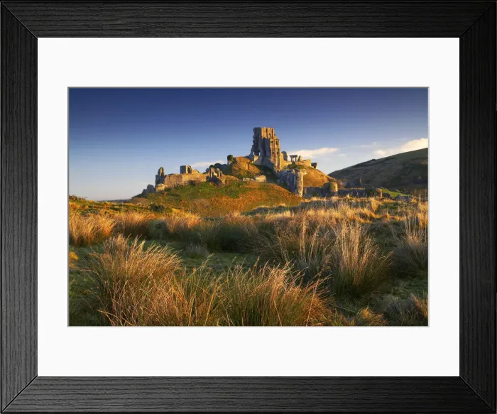 Framed Print : Corfe Castle, Corfe, Dorset, England Framed Print : Corfe Castle, Corfe, Dorset, England