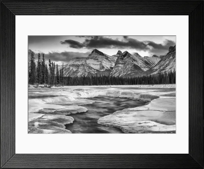 Framed Print : Athabasca River in Winter, Jasper National Park, Alberta, Canada Framed Print : Athabasca River in Winter, Jasper National Park, Alberta, Canada