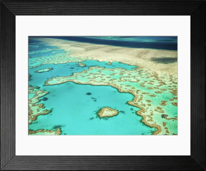 Framed Print : Heart Reef, Great Barrier Reef, Queensland, Australia Framed Print : Heart Reef, Great Barrier Reef, Queensland, Australia