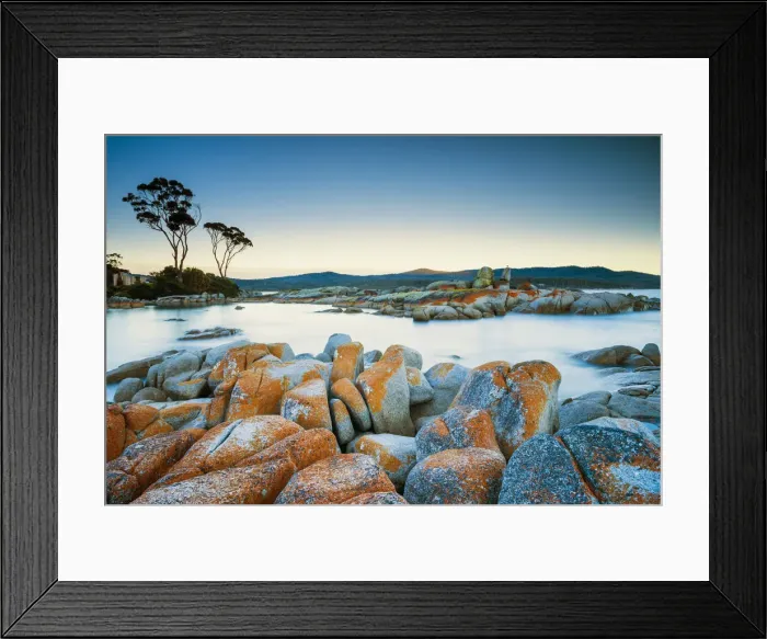 Framed Print : Bay of Fires, Binalong Bay, Tasmania Framed Print : Bay of Fires, Binalong Bay, Tasmania