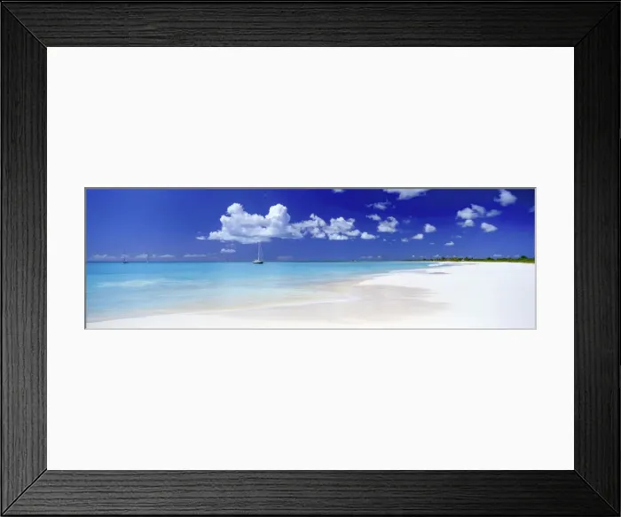 Framed Print : Deserted Beach, Barbuda, Caribbean, West Indies