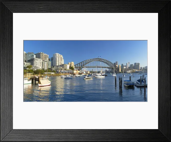 Framed Print : Sydney Harbour Bridge from Lavender Bay, Sydney, New South Wales, Australia