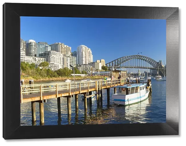 Sydney Harbour Bridge from Lavender Bay, Sydney, New South Wales, Australia