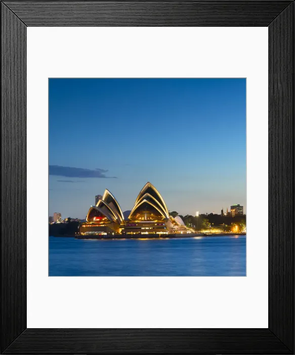 Framed Print : Sydney Opera House at dusk, Sydney, New South Wales, Australia Framed Print : Sydney Opera House at dusk, Sydney, New South Wales, Australia