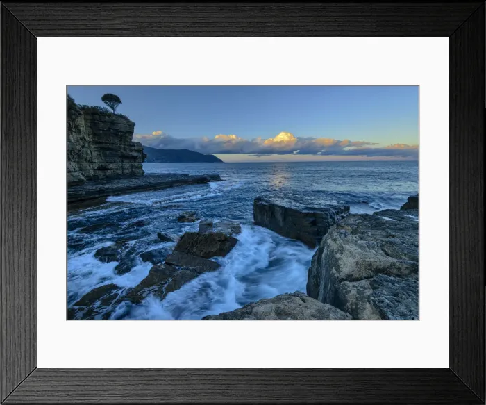 Framed Print : Australia; Australian, Tasmania, Tasman Peninsula, Eaglehawk Neck, the coast at Blowhole