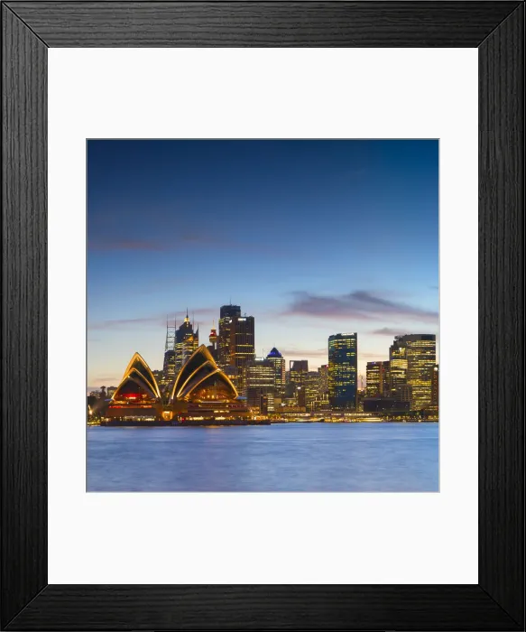 Framed Print : View of skyline at sunset, Sydney, New South Wales, Australia Framed Print : View of skyline at sunset, Sydney, New South Wales, Australia