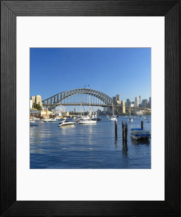 Framed Print : Sydney Harbour Bridge from Lavender Bay, Sydney, New South Wales, Australia