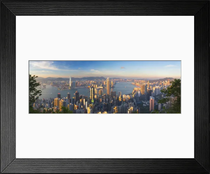 Framed Print : Skyline of Hong Kong Island and Kowloon from Victoria Peak, Hong Kong Island, Hong Kong Framed Print : Skyline of Hong Kong Island and Kowloon from Victoria Peak, Hong Kong Island, Hong Kong