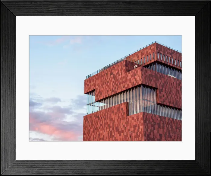 Framed Print : Museum aan de Stroom at dusk, Antwerp, Belgium Framed Print : Museum aan de Stroom at dusk, Antwerp, Belgium