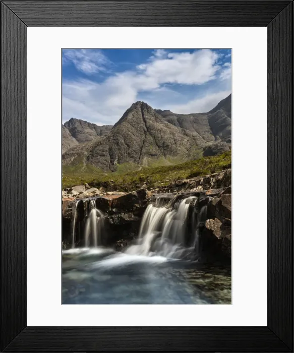 Framed Print : summer day at Fairy Pools, Isle of Skye, Inner hebrides, Scotland Framed Print : summer day at Fairy Pools, Isle of Skye, Inner hebrides, Scotland