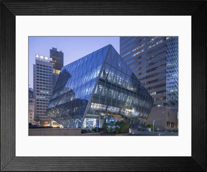 Framed Print : The Forum Building in Exchange Square at dusk, Central, Hong Kong Island, Hong Kong Framed Print : The Forum Building in Exchange Square at dusk, Central, Hong Kong Island, Hong Kong