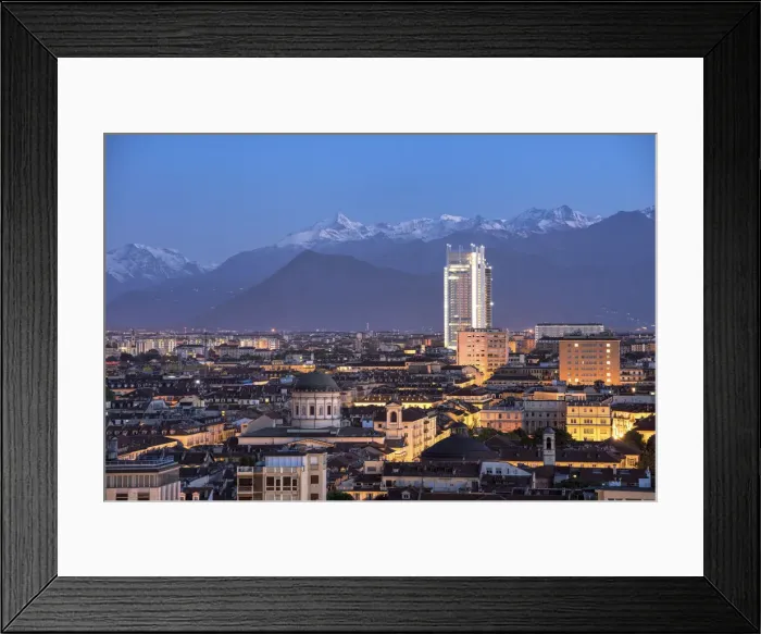 Framed Print : Dusk at Turin from Monte dei Cappuccini, Turin, Piemonte, Italy, Europe Framed Print : Dusk at Turin from Monte dei Cappuccini, Turin, Piemonte, Italy, Europe