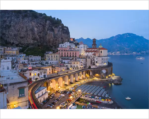 Atrani, Amalfi Coast, Salerno Province, Campania, Italy View of the small village of
