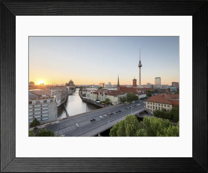 Framed Print : Sunset over Berlin, Germany, Europe Framed Print : Sunset over Berlin, Germany, Europe