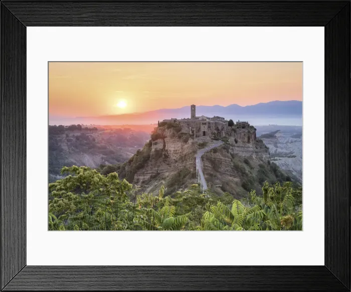 Framed Print : The first sun at Civita of Bagnoregio, Province of Viterbo, Lazio, Italy, Europe Framed Print : The first sun at Civita of Bagnoregio, Province of Viterbo, Lazio, Italy, Europe