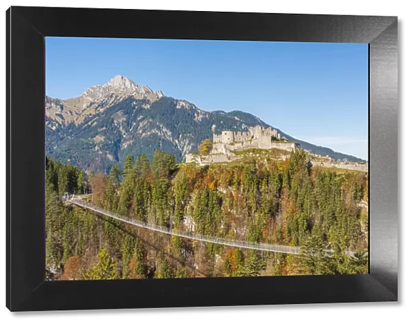 Reutte, Tyrol, Austria, Europe. Ehrenberg Castle and the Highline 179, the worldas