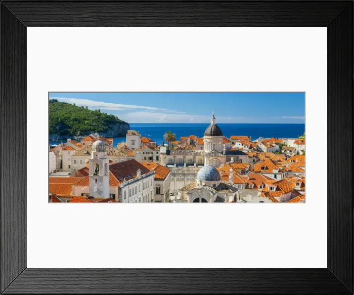 Framed Print : Croatia, Dubrovnik, View of the rooftops