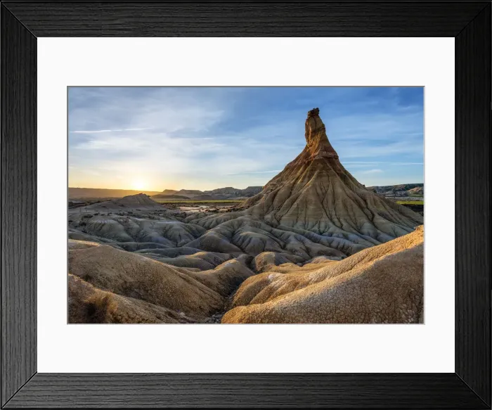 Framed Print : Castildetierra at sunset. Castildetierra, Arguedas, Bardenas Reales natural park Framed Print : Castildetierra at sunset. Castildetierra, Arguedas, Bardenas Reales natural park