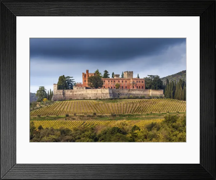 Framed Print : Brolio castle, Gaiole in Chianti, Siena province, Tuscany, Italy Framed Print : Brolio castle, Gaiole in Chianti, Siena province, Tuscany, Italy