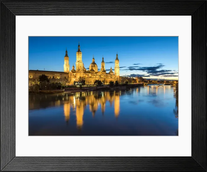 Framed Print : Cathedral of Our Lady of the Pillar at dusk. Zaragoza, Aragon, Spain Framed Print : Cathedral of Our Lady of the Pillar at dusk. Zaragoza, Aragon, Spain