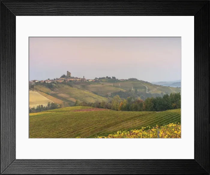Framed Print : Italy, Piedmont, Cuneo District, Barolo, Langhe Barolo at sunrise Framed Print : Italy, Piedmont, Cuneo District, Barolo, Langhe Barolo at sunrise