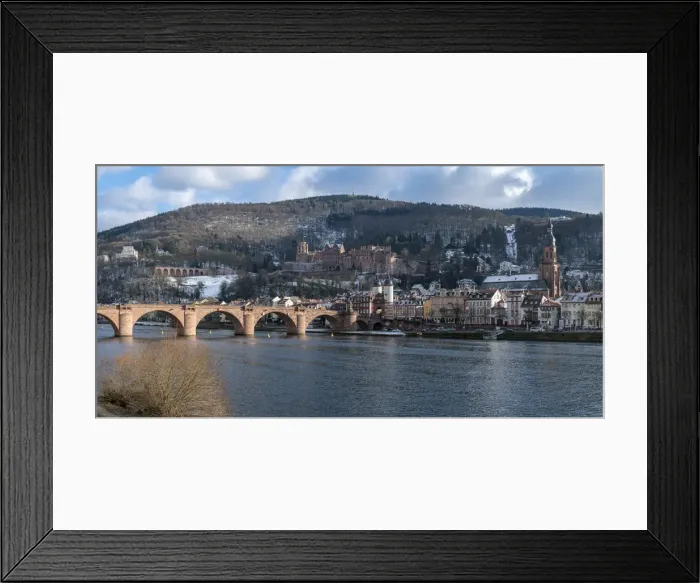 Framed Print : Old town of Heidelberg in winter alongside the Neckar river, Baden-Wurttemberg, Germany Framed Print : Old town of Heidelberg in winter alongside the Neckar river, Baden-Wurttemberg, Germany