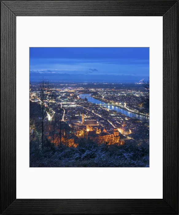 Framed Print : View from Konigstuhl towards Heidelberg and the Rhine plain, Baden-Wurttemberg, Germany Framed Print : View from Konigstuhl towards Heidelberg and the Rhine plain, Baden-Wurttemberg, Germany