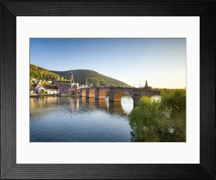 Framed Print : Heidelberg Old Bridge and Neckar river in spring, Baden-Wurttemberg, Germany Framed Print : Heidelberg Old Bridge and Neckar river in spring, Baden-Wurttemberg, Germany
