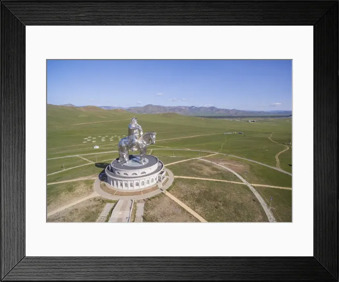 Framed Print : Genghis Khan Statue Complex from above. Erdene, Tov province, Mongolia Framed Print : Genghis Khan Statue Complex from above. Erdene, Tov province, Mongolia