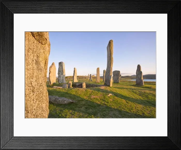 Framed Print : Standing stones erected in the late Neolithic, Callanish, Isle of Lewis, western scotland