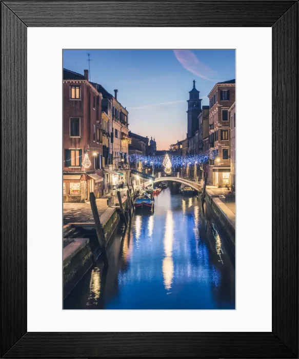 Framed Print : Campo San Barnaba at dusk, Venice, Veneto, Italy Framed Print : Campo San Barnaba at dusk, Venice, Veneto, Italy