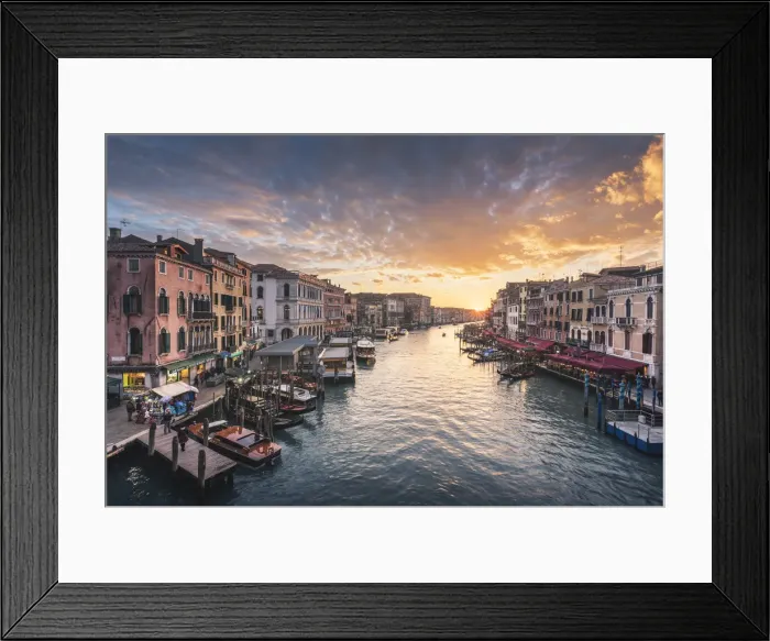 Framed Print : The Grand Canal at sunset, Venice, Veneto, Italy Framed Print : The Grand Canal at sunset, Venice, Veneto, Italy