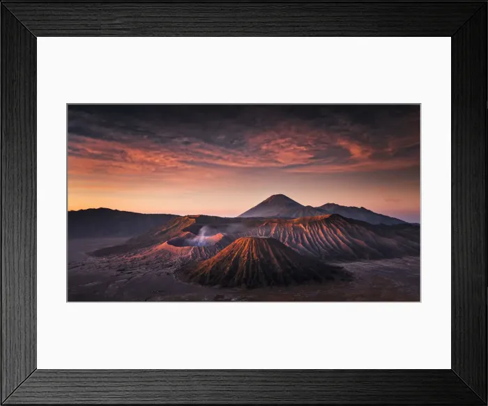Framed Print : Sunrise in Bromo volcano with epic colors, Giava island Framed Print : Sunrise in Bromo volcano with epic colors, Giava island