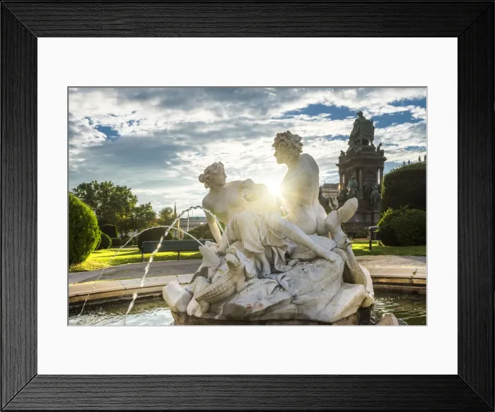 Framed Print : Vienna, Austria, Europe. Tritons and Naiads fountain on the Maria Theresa square Framed Print : Vienna, Austria, Europe. Tritons and Naiads fountain on the Maria Theresa square