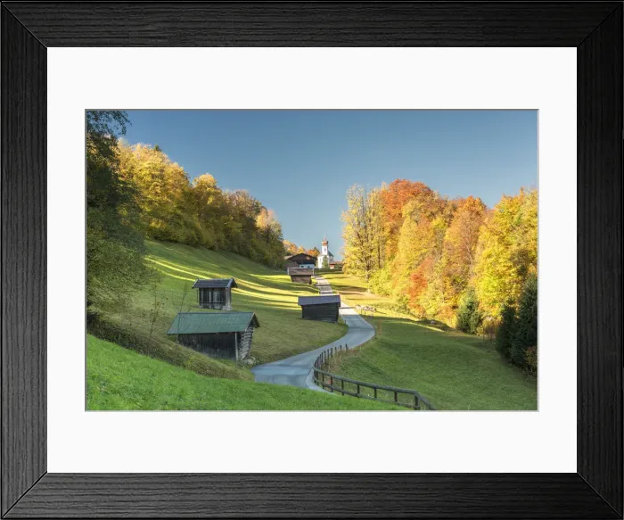 Framed Print : Wamberg, Garmisch-Partenkirchen, Bavaria, Germany