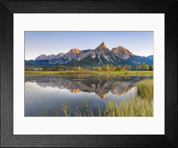Framed Print : Ehrwald, Reutte district, Tyrol, Austria, Europe. Sunset at the Mieminger Chain Framed Print : Ehrwald, Reutte district, Tyrol, Austria, Europe. Sunset at the Mieminger Chain
