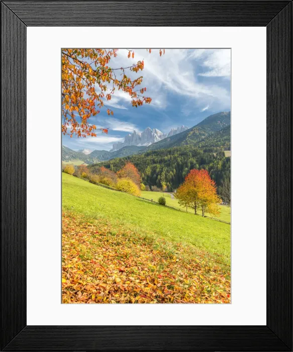 Framed Print : Funes Valley, Dolomites, province of Bolzano, South Tyrol, Italy Framed Print : Funes Valley, Dolomites, province of Bolzano, South Tyrol, Italy