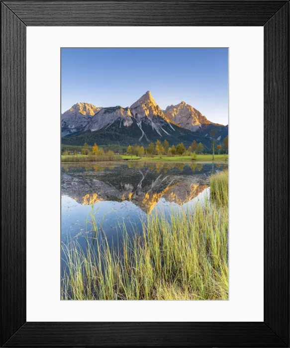 Framed Print : Ehrwald, Reutte district, Tyrol, Austria, Europe. Sunset at the Mieminger Chain Framed Print : Ehrwald, Reutte district, Tyrol, Austria, Europe. Sunset at the Mieminger Chain