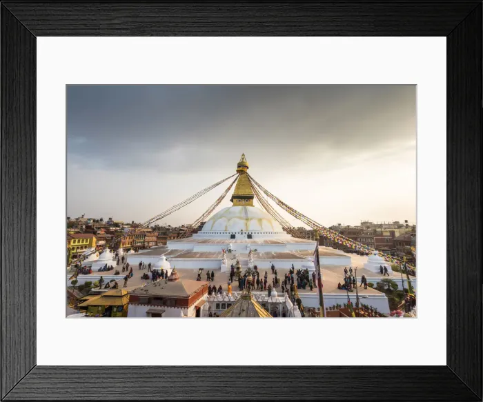 Framed Print : Stupa of Boudhnath, Katmandu, Nepal Framed Print : Stupa of Boudhnath, Katmandu, Nepal