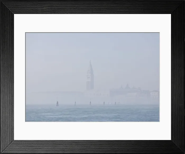 Framed Print : St Marks Bell Tower and Doges Palace in the mist; Venice, Veneto, Italy Framed Print : St Marks Bell Tower and Doges Palace in the mist; Venice, Veneto, Italy