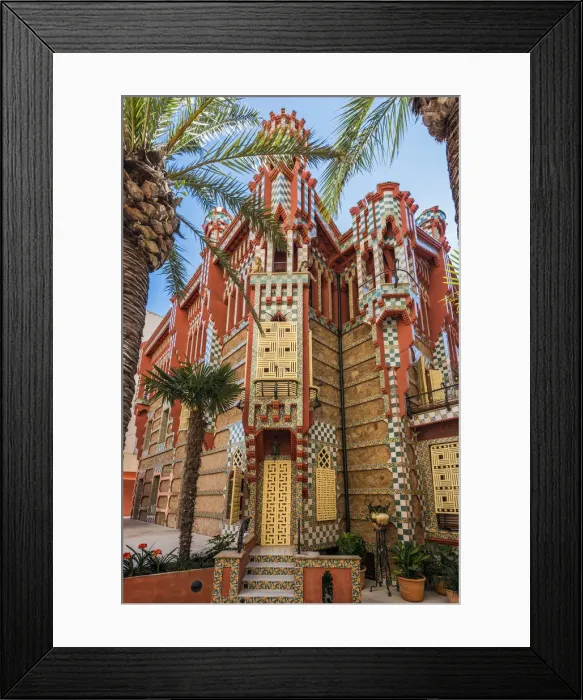 Framed Print : Casa Vicens, designed by Antoni Gaudi and considered one of the first buildings of Art Nouveau Framed Print : Casa Vicens, designed by Antoni Gaudi and considered one of the first buildings of Art Nouveau