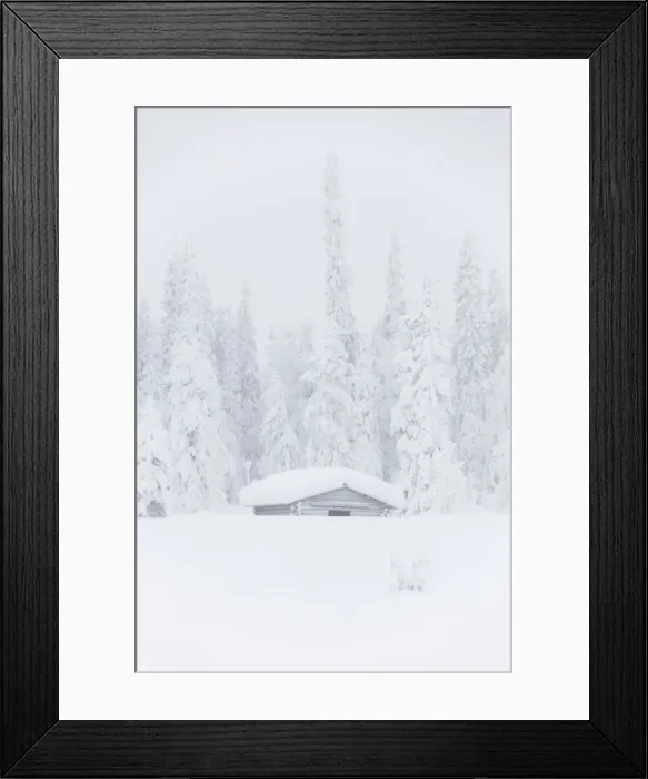 Framed Print : Mist on snow covered hut, Levi, Kittila, Lapland, Finland Framed Print : Mist on snow covered hut, Levi, Kittila, Lapland, Finland